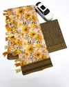 MG 569 Plain Linen Digital Printed Fancy Saree Wholesale Market In Surat
